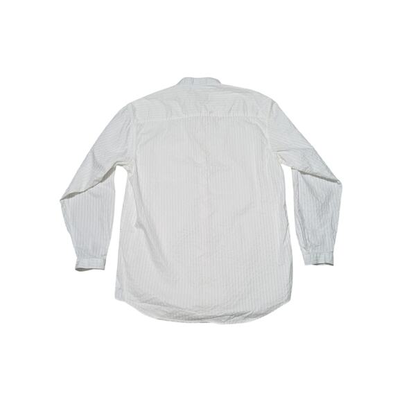 Scully Cotton Stripe Button Down Shirt Western Band Collar Mens Large Big Tall - Picture 3 of 4